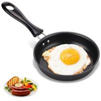 Danneeforsu7 Mini Plastik Saplı Alüminyum 14 cm Kızartma Tava Siyah