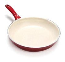 Esse Ecotouch Plastik Saplı Seramik 28 cm Düz Tava Kırmızı