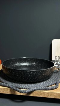Bena Life Metal Saplı Alüminyum 20 cm Düz Tava Gri