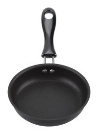 Luckdano Mini Plastik Saplı Metal 12 cm Kızartma Tava Siyah