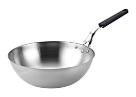 Altınbaşak 190B Plastik Saplı Çelik 28 cm Wok Tava Gri