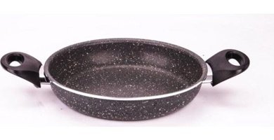 Essenso Ezme Plastik Saplı Alüminyum 20 cm Sahan Tava Gri