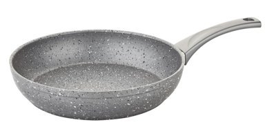 O.M.S 3210 Plastik Saplı Alüminyum 28 cm Düz Tava Gri
