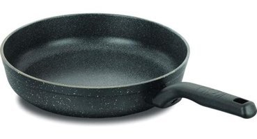Korkmaz Ornella Plastik Saplı Döküm 28 cm Düz Tava Siyah
