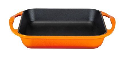 Lava Kare Döküm 26 cm Kızartma Tava Turuncu