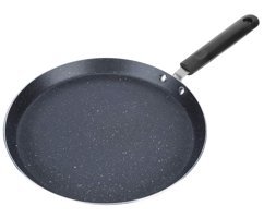Fybida Plastik Saplı Alüminyum 25.5 cm Gözleme Tava Siyah