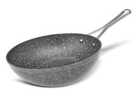 Karaca Çelik Saplı Alüminyum 28 cm Wok Tava Gri