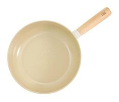 Neoflam Ahşap Saplı Döküm 26 cm Wok Tava Bej