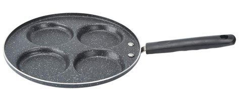 Lyrlody 4 Bölüm Plastik Saplı Alüminyum 41x24 cm Kızartma Tava Gri
