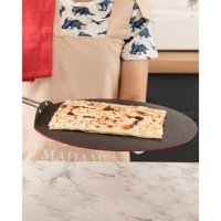 Madame Coco Pro 1KTAVA004935CM-STD Çelik Saplı Titanyum 35 cm gözleme Tava Siyah