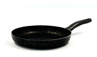 Janett Plastik Saplı Granit 18 cm Düz Tava Siyah