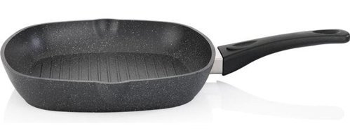 Schafer Greta Plastik Saplı Alüminyum 28 cm Grill Tava Siyah