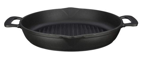 Lava Döküm 32 cm Grill Tava Siyah