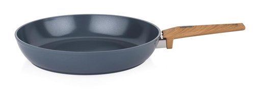 Schafer Ahşap Saplı Seramik 30 cm Düz Tava Siyah