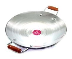 Modatools No:3 6508 Ahşap Saplı Çelik 38 cm Saç Tava Gri