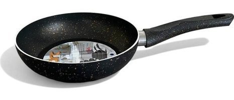 Arc Home Plastik Saplı Alüminyum 18 cm Düz Tava Siyah