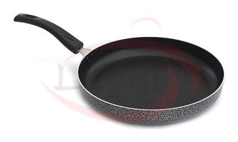 Leydi Plastik Saplı Alüminyum 30 cm Düz Tava Gri