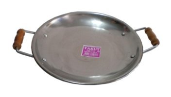 Emin Home Eminox Ahşap Saplı 27 cm Saç Tava Gri