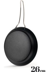 Esse Metal Saplı Titanyum 26 cm Düz Tava Siyah