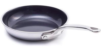 Greenpan Premiere Çelik Saplı Paslanmaz Çelik 20 cm Düz Tava Gri