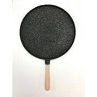 Nidage J117 Ahşap Saplı Döküm 36 cm Gözleme - Bazlama Tava Siyah