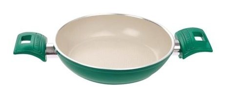Essenso Ecotouch Napoli Plastik Saplı Seramik 20 cm Sahan Tava Yeşil