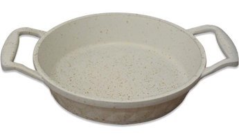 Essenso Kabartmalı Döküm Saplı Döküm 20 cm Sahan Tava Beyaz