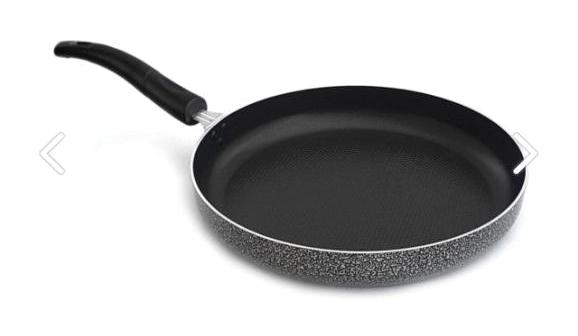 Leydi Plastik Saplı Alüminyum 30 cm balık Tava Gri