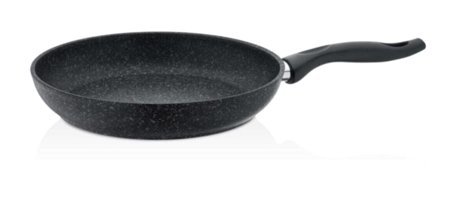 Falez Blackplus Plastik Saplı Granit 28 cm Düz Tava Gri