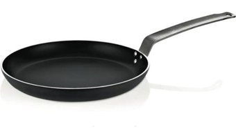 Evren Gust Dark Çelik Saplı Alüminyum 30 cm Krep Tava Siyah