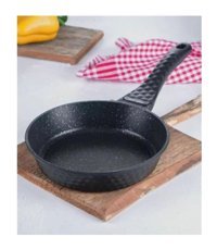 Tarık Home Plastik Saplı Döküm 20 cm Düz Tava Siyah