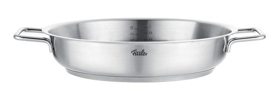 Fissler Pure Collection Çelik Kulplu Paslanmaz Çelik 28 cm Düz Tava Gri