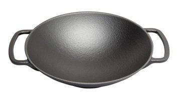 Sürel Döküm 35 cm Wok Tava Siyah