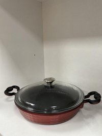 Korkmaz DKM-SH-6085 Döküm Saplı 22 cm Tava Kırmızı