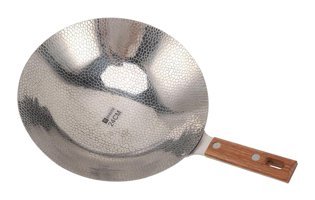 Fdit Ahşap Saplı Paslanmaz Çelik 24 cm Kızartma Tava Gri