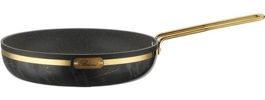 Brioni Selection Metal Saplı Granit 30 cm Düz Tava Siyah