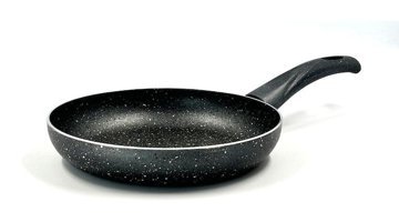 Janett Plastik Saplı Granit 28 cm Düz Tava Gri