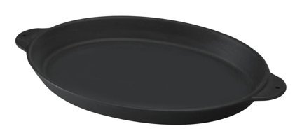 Lava Fajita Döküm 18x24 cm Düz Tava Siyah