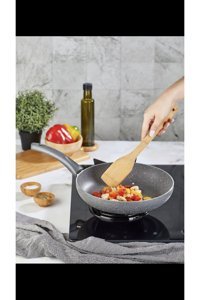 Erdemhaslon Lüx Granit Saplı Granit 30 cm Düz Tava Gri