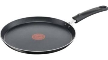 Tefal Simplicity+ B58210 Plastik Saplı Alüminyum 25 cm Krep Tava Siyah