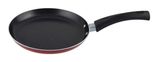 Papilla Plastik Saplı Alüminyum 25 cm Krep Tava Kırmızı
