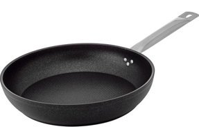 Bonera Pro Plus Çelik Saplı Alüminyum 24 cm Düz Tava Siyah