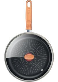 Tefal Express Ahşap Saplı Alüminyum 24 cm Düz Tava Siyah