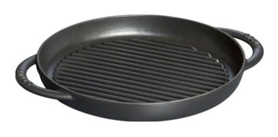 Staub La Cocotte Döküm 26 cm Grill Tava Siyah