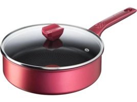 Tefal 2X DailyChef G27332 Plastik Saplı Titanyum 24 cm Düz Tava Kırmızı
