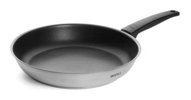 Woll Concept Plastik Saplı Paslanmaz Çelik 28 cm Düz Tava Gri