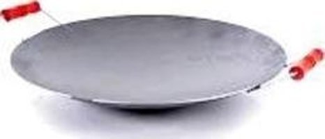 Go İthalat 2818 Ahşap Saplı Metal 30 cm Saç Tava Gri