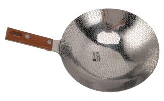 Haofy Ahşap Saplı Paslanmaz Çelik 22 cm Düz Tava Gri