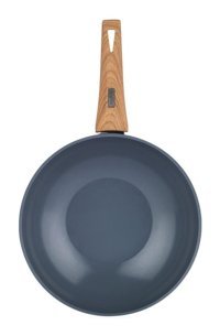 Schafer Fiesta Ahşap Saplı Seramik 28 cm Wok Tava Siyah