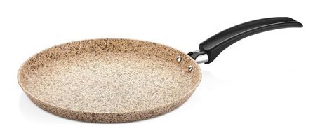 Creamy Plastik Saplı Döküm 24 cm Krep Tava Krem